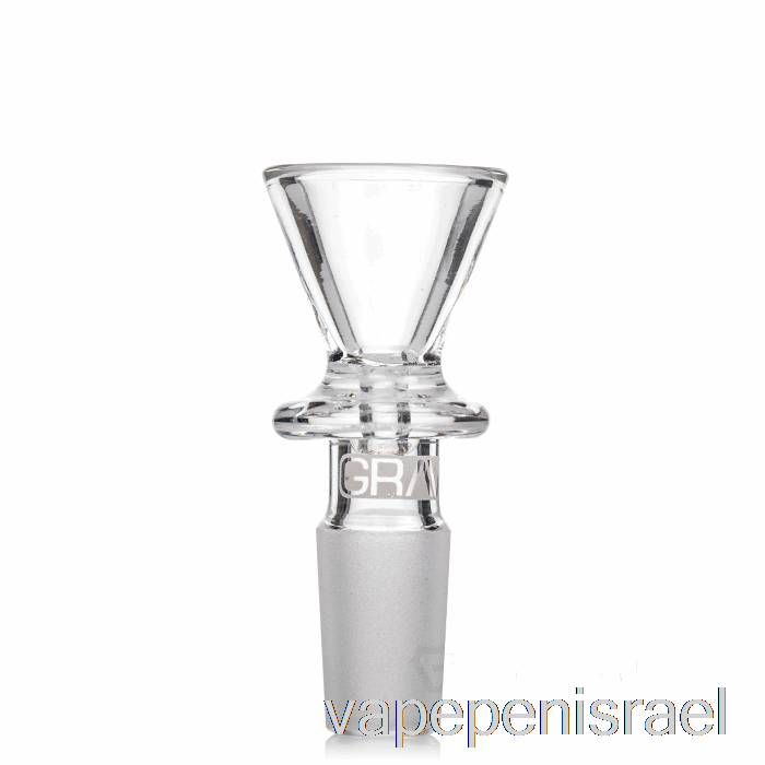 קערת משפך חד פעמית Vape Israel Grav 14 מ"מ שקופה